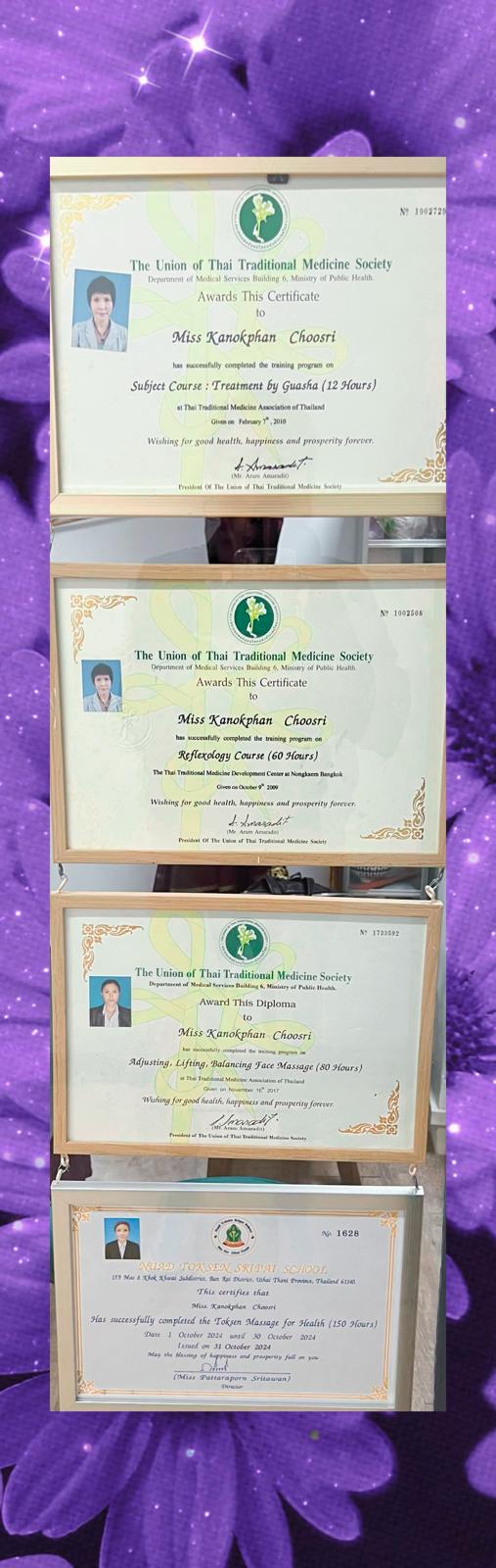 Certificat massage thaï - Diplômes des formations en Thaïlande
